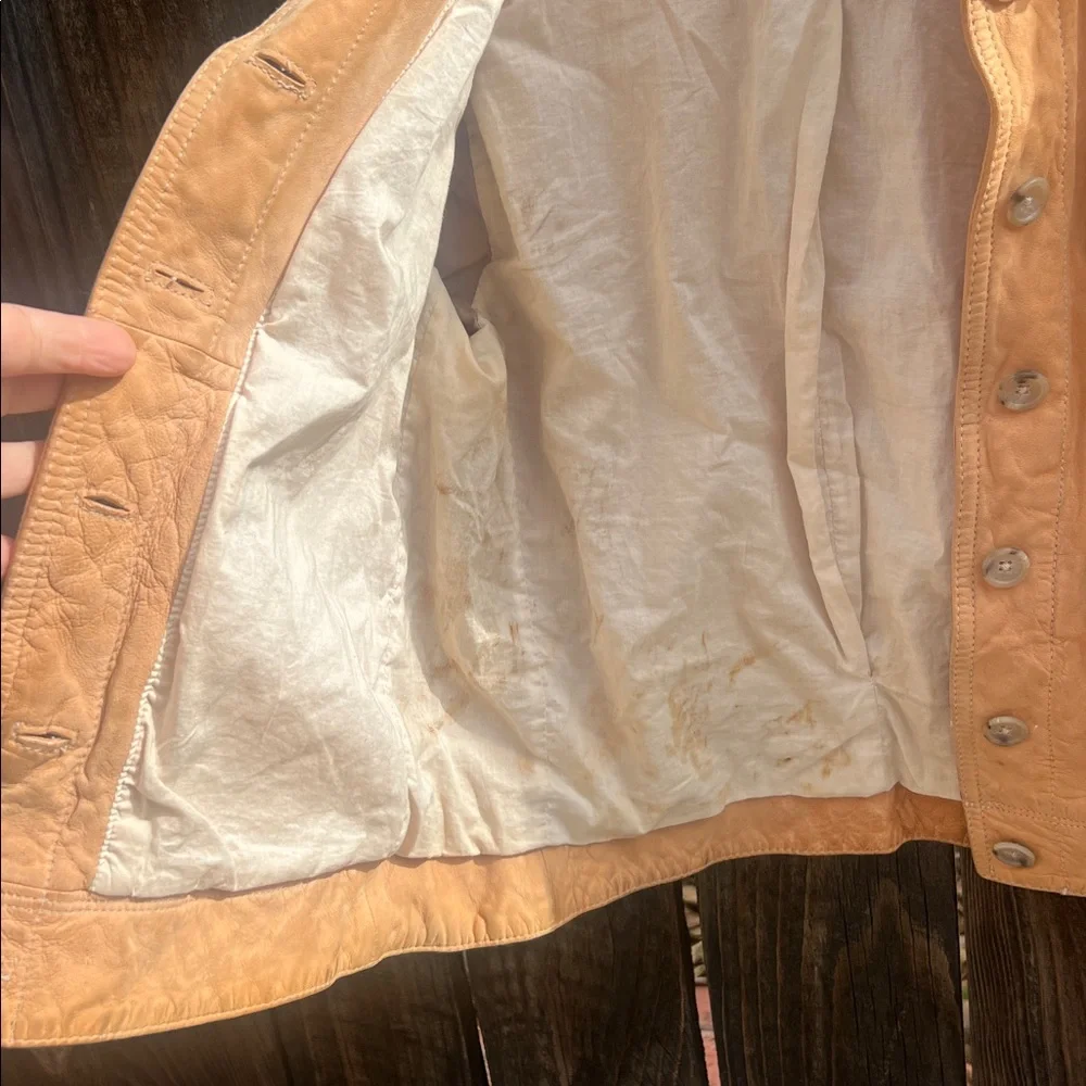 Banana Republic Vintage Tan Leather Jacket - Picture 5 of 16